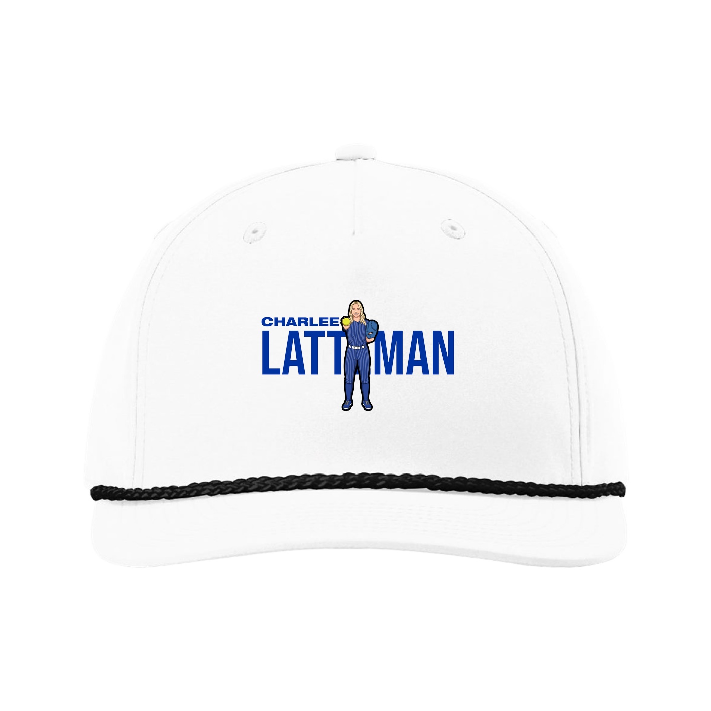 Five-Panel Classic Rope Cap — Player Name in White