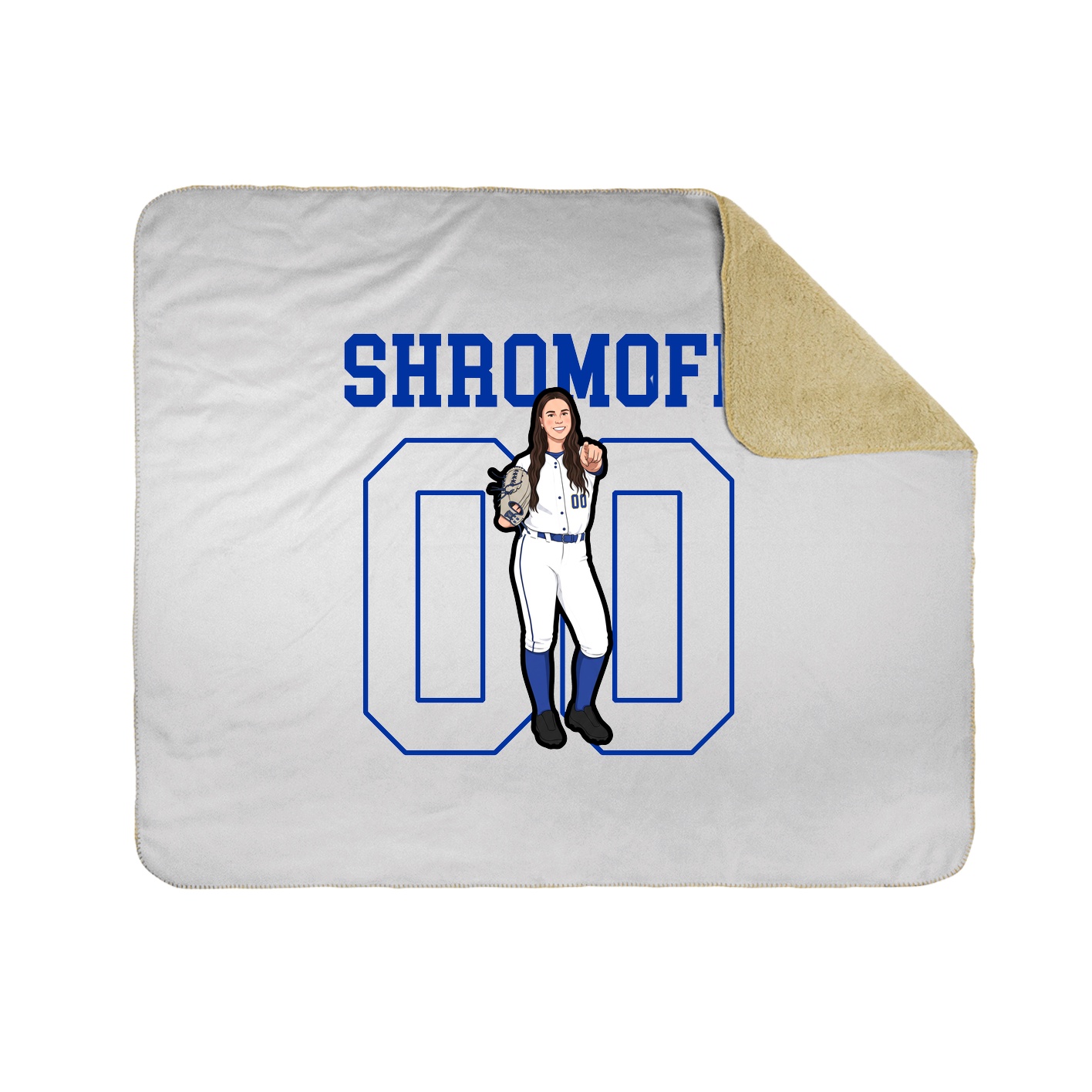 Throw Blanket — Shirsey in White