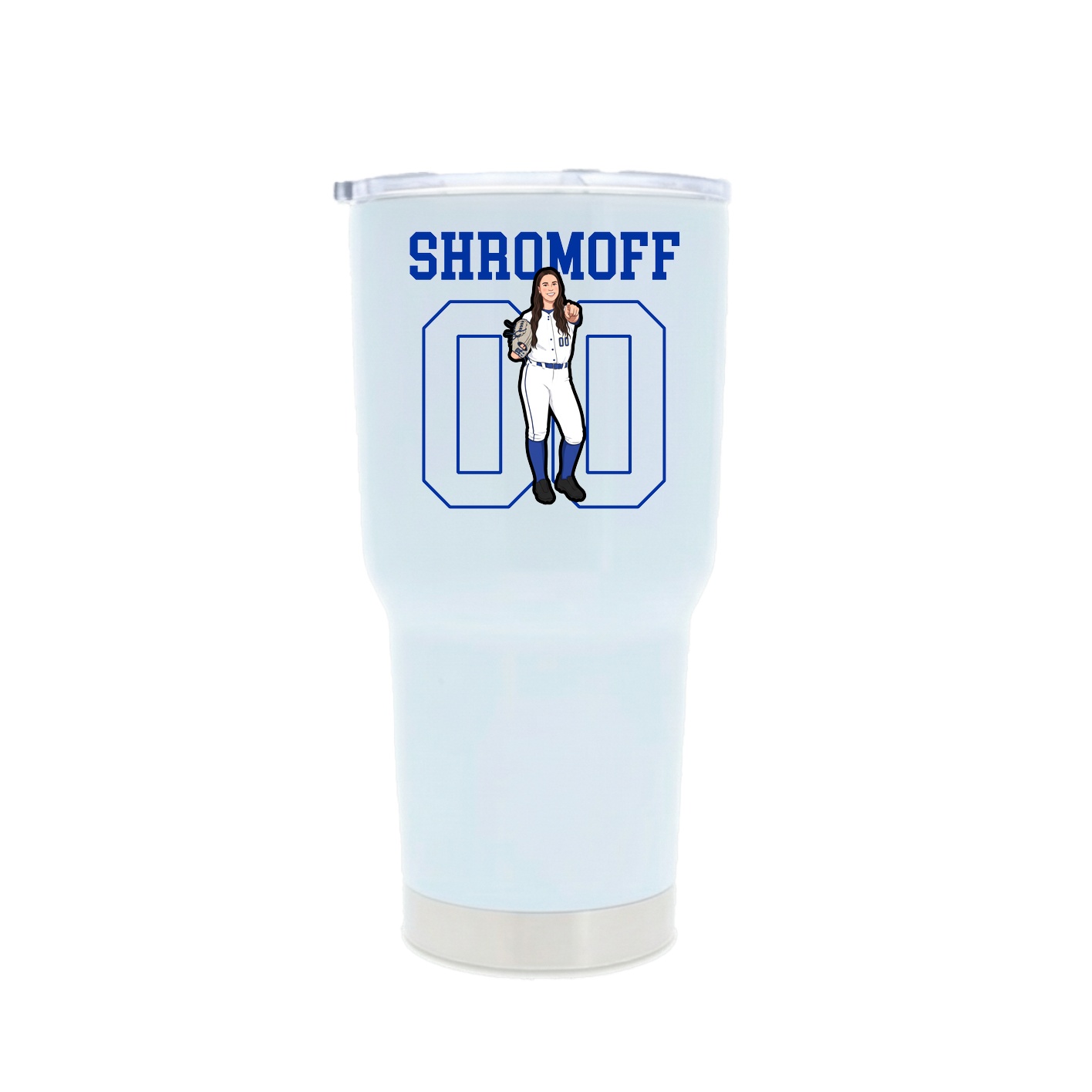 30oz Stainless Steel Tumbler — Shirsey in White