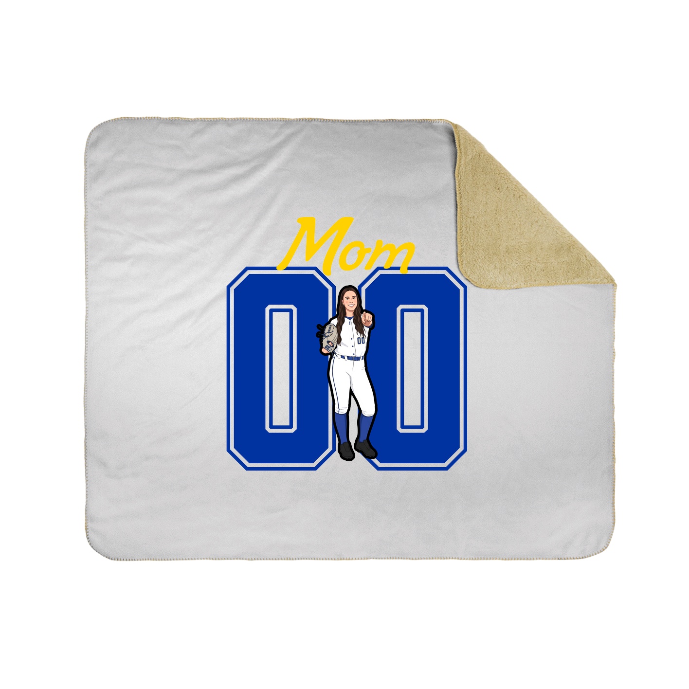 Throw Blanket — Mothers Day Shirsey in White