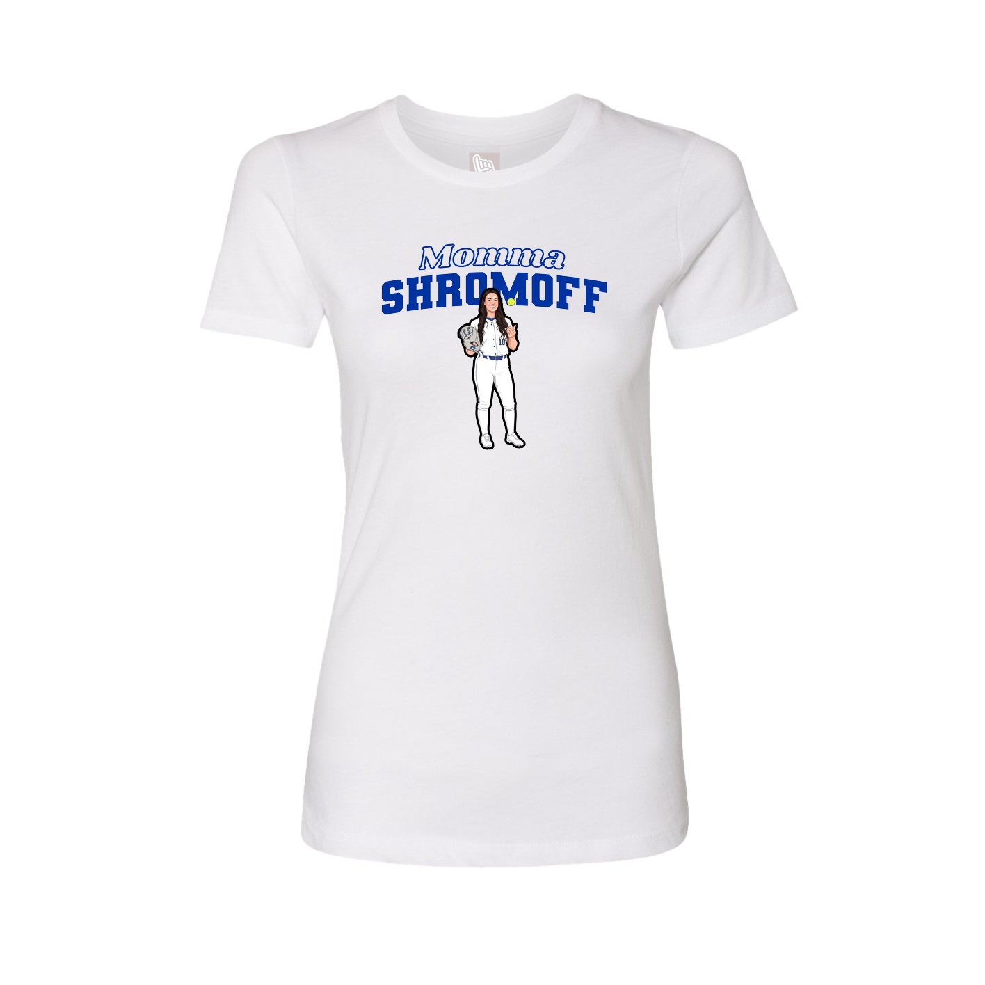 Womens Tee — Mothers Day Block in White