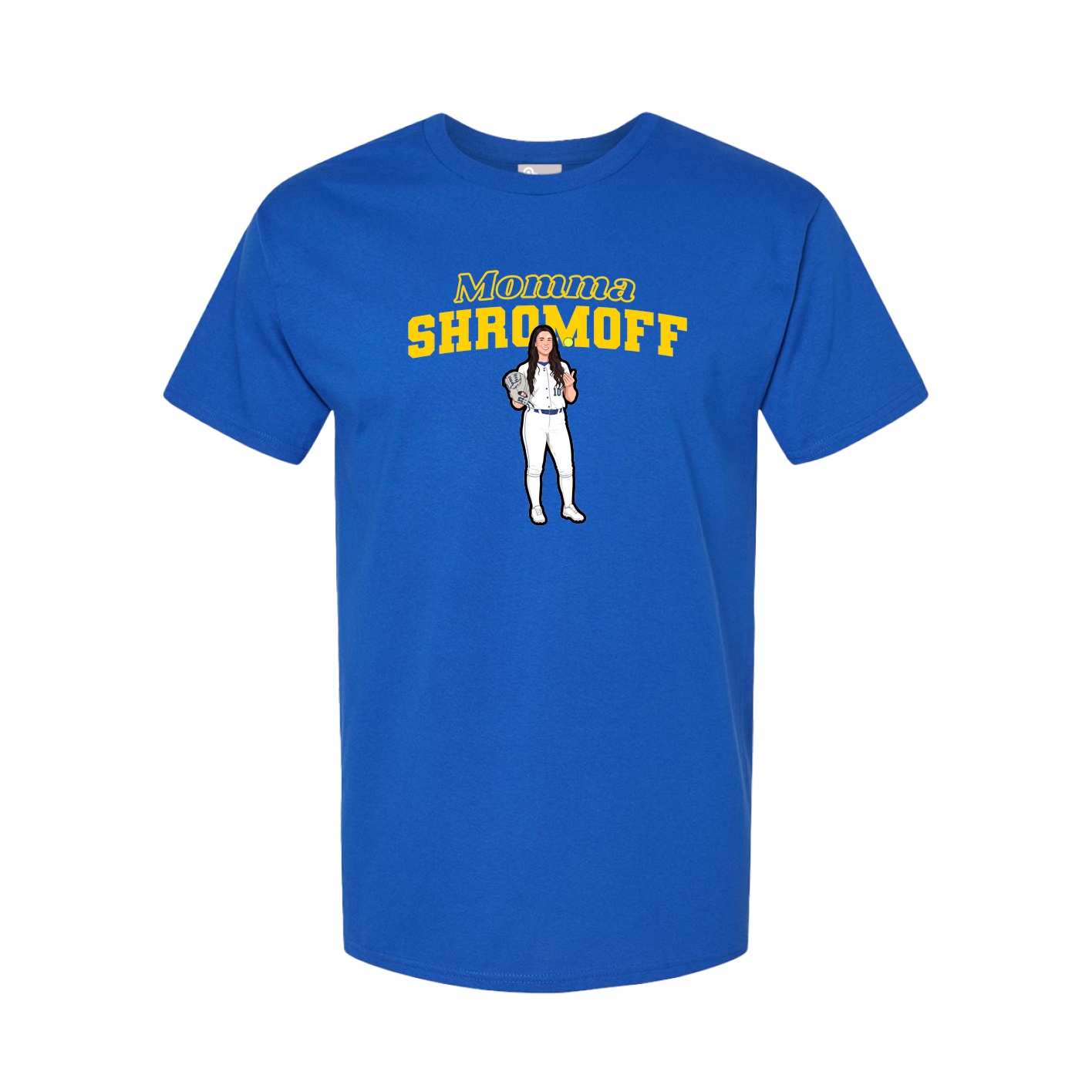 Youth Tee — Mothers Day Block in Royal