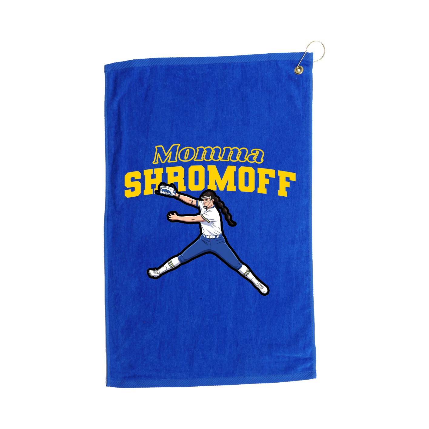 Golf Towel — Mothers Day Block in Royal