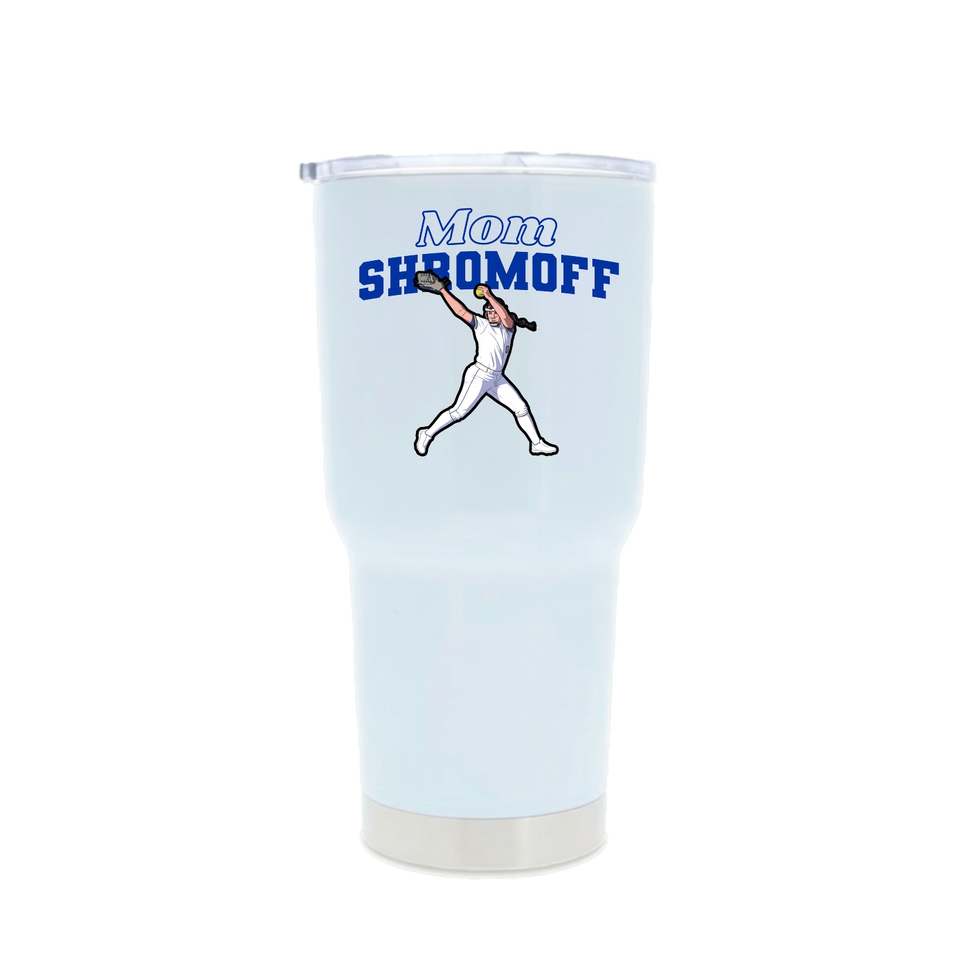 30oz Stainless Steel Tumbler — Mothers Day Block in White