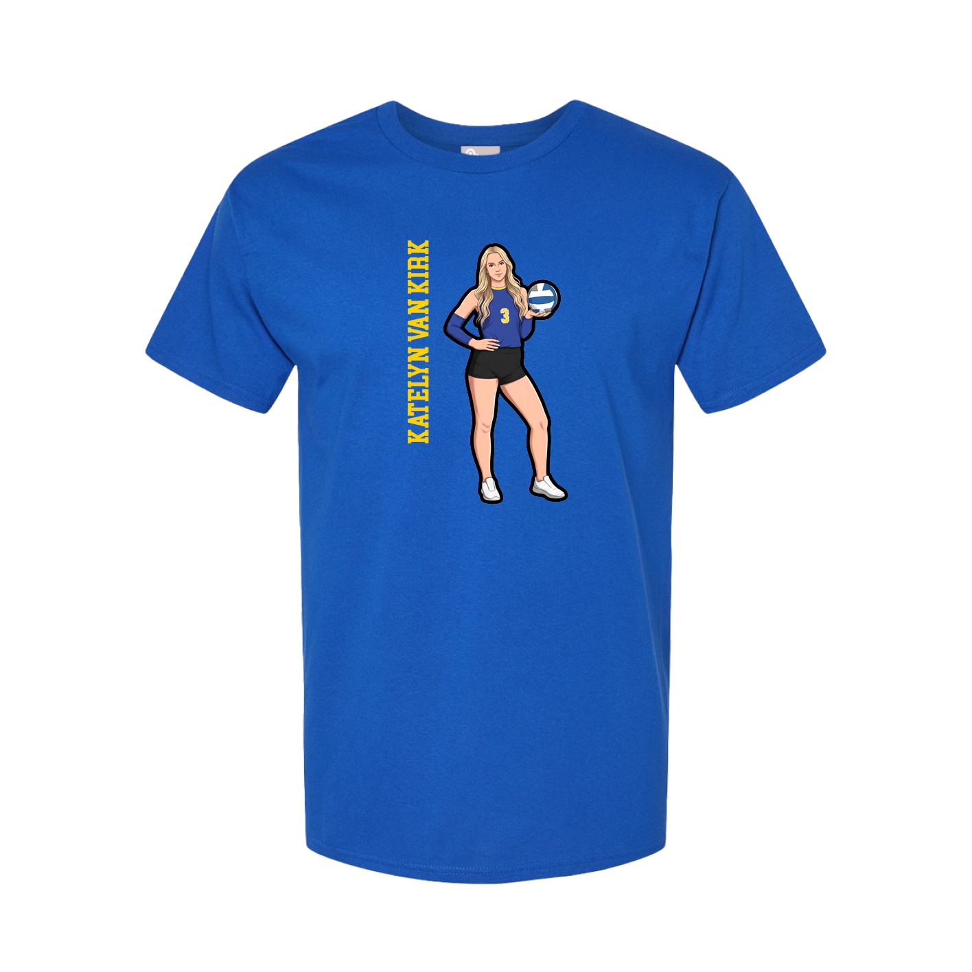Tee — Name Vertical in Royal