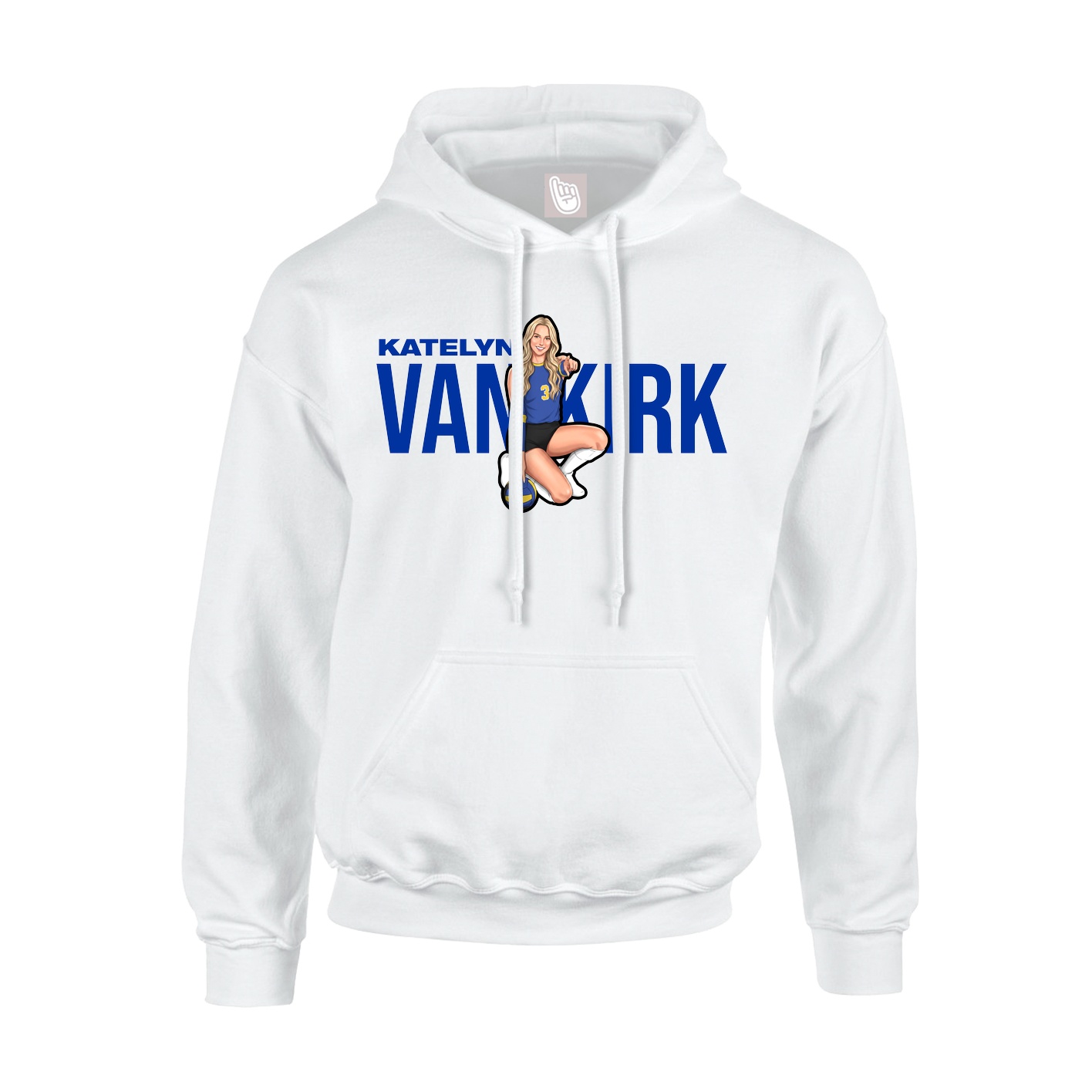 Youth Hoodie — Player Name in White