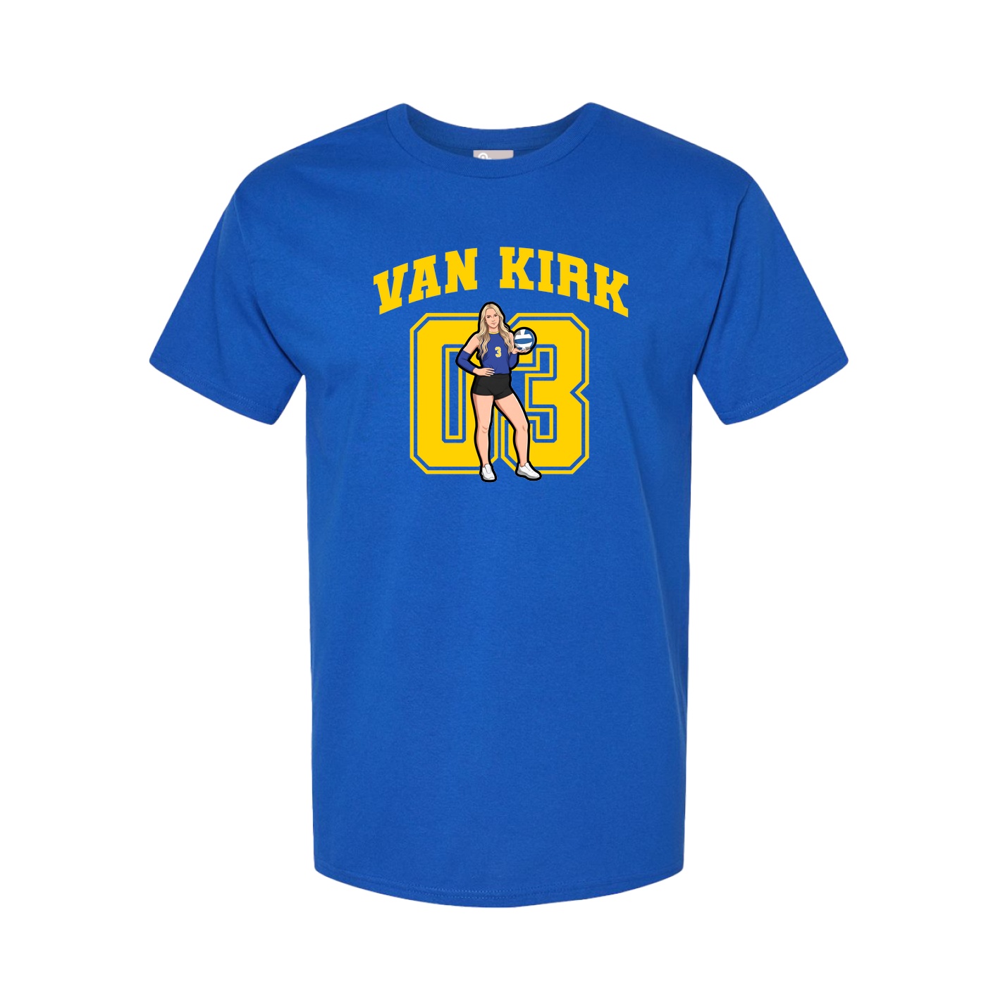 Youth Tee — Number in Royal