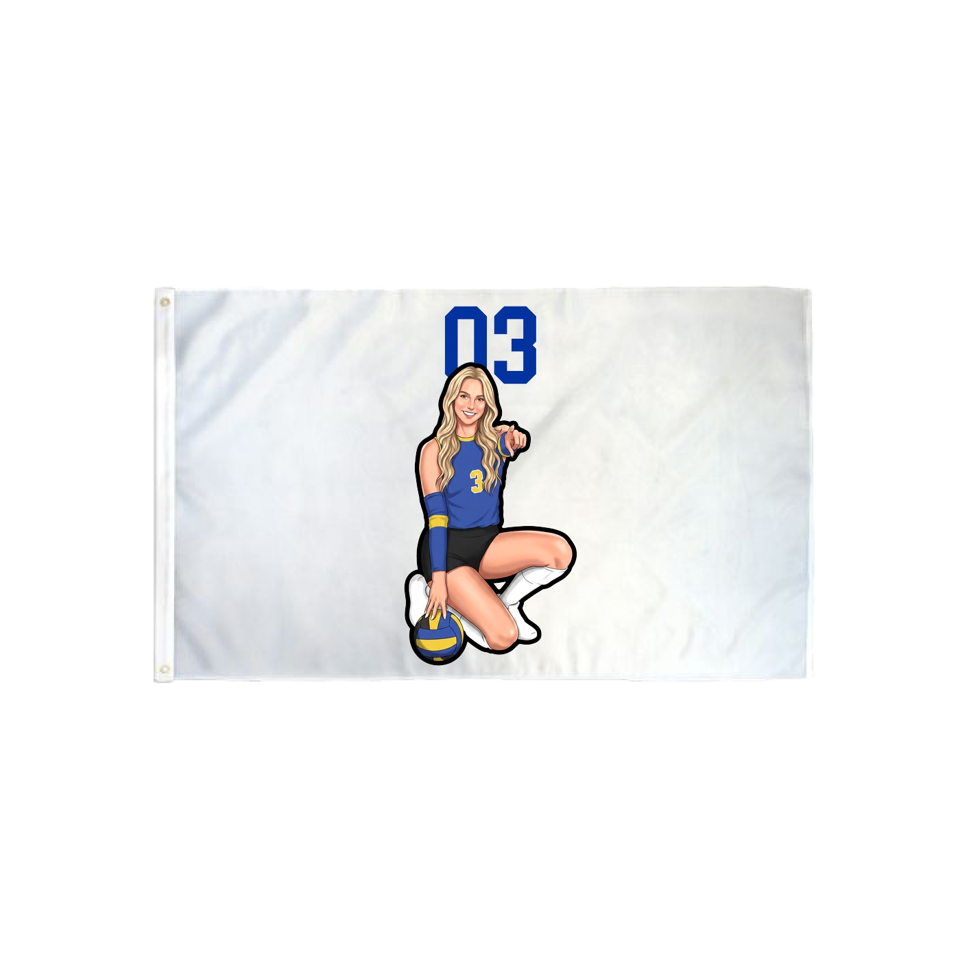 3x5 Flag — Number Top in Classic