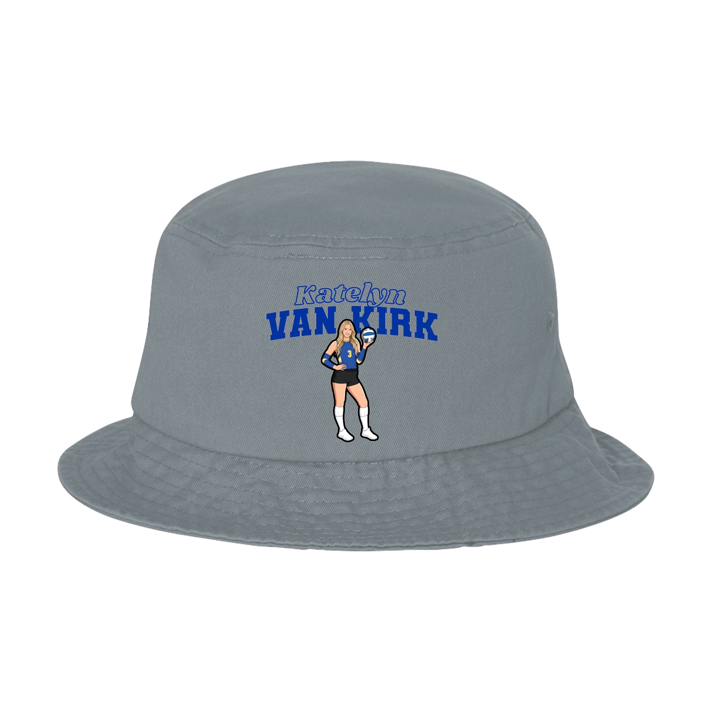 Bucket Cap — Name Arch in Grey