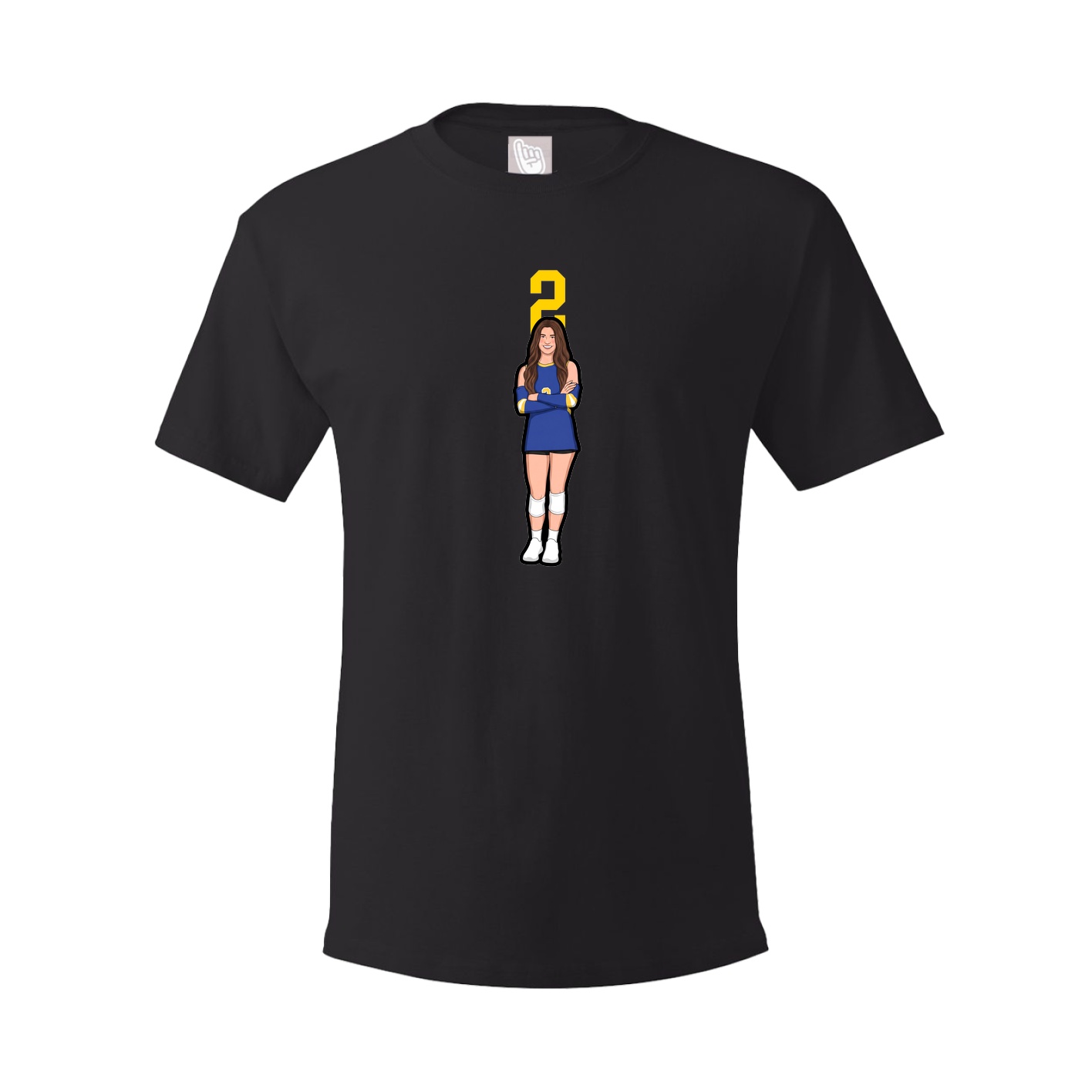 Youth Tee — Number Top in Black
