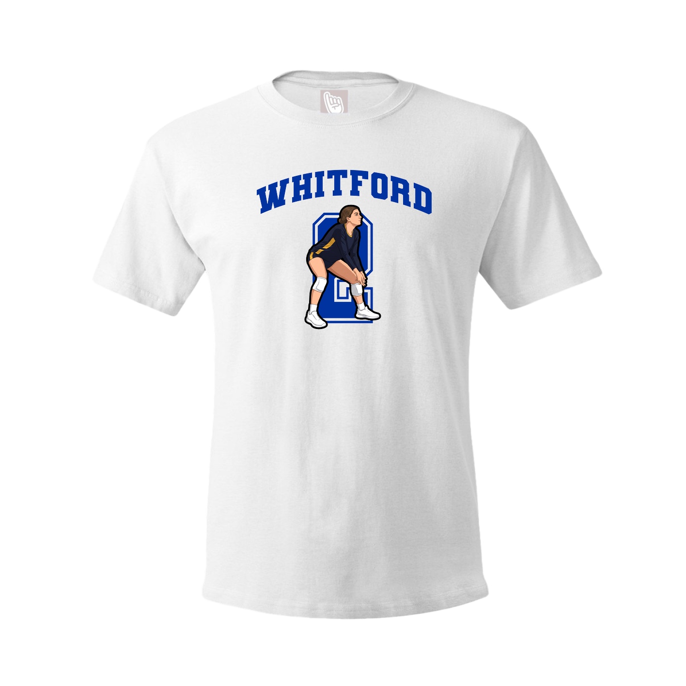 Youth Tee — Number in White