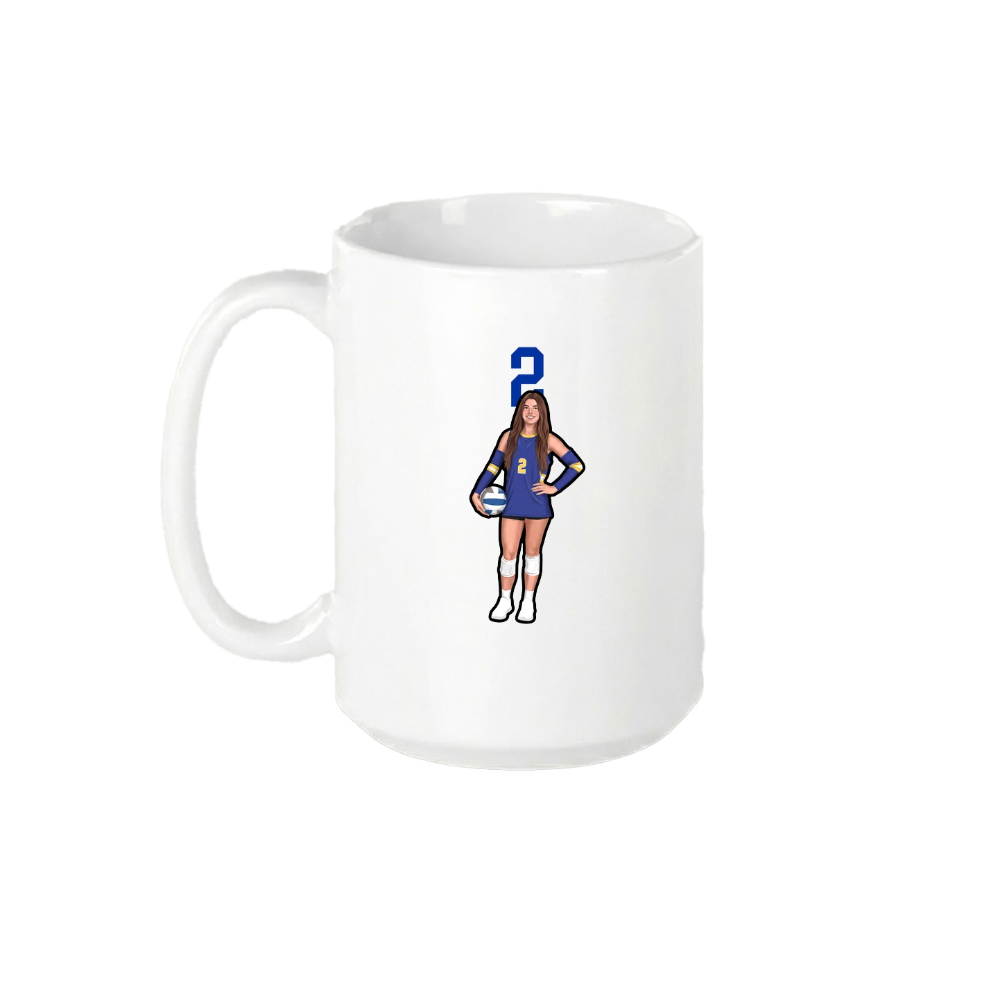 15oz Coffee Mug — Number Top in White
