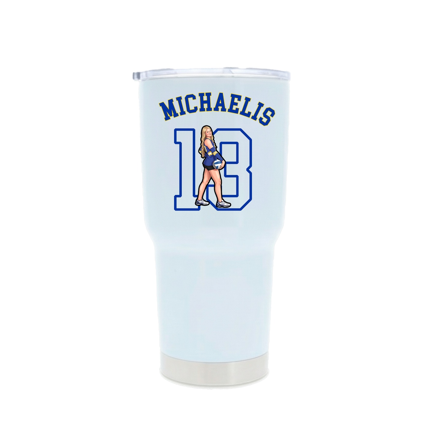 30oz Stainless Steel Tumbler — Shirsey Arch in White