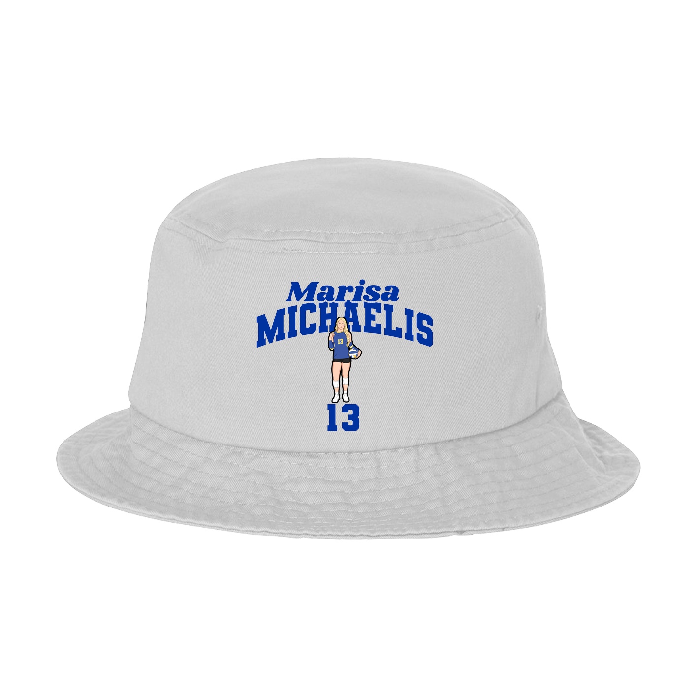 Bucket Cap — Signature Arch in White