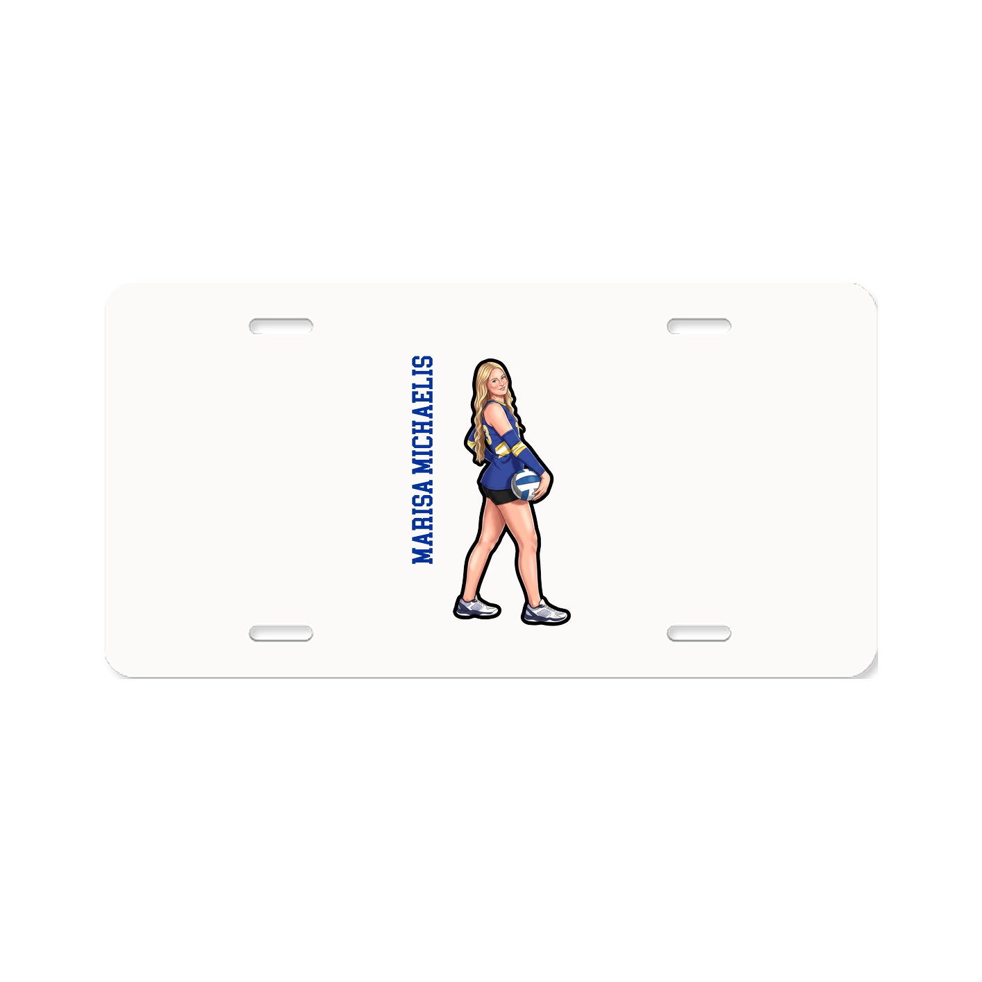 License Plate — Name Vertical in Classic