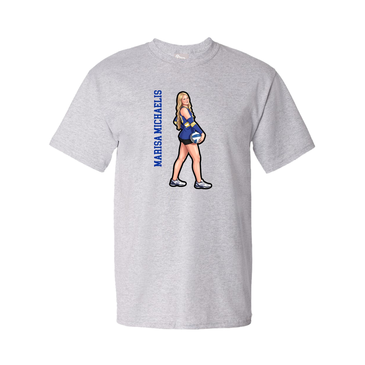 Tee — Name Vertical in Grey