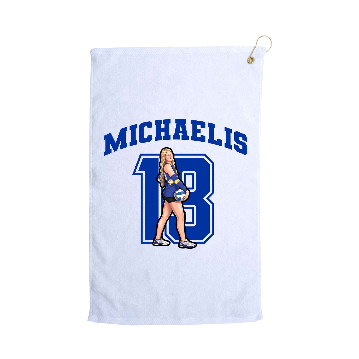 Golf Towel — Number in White