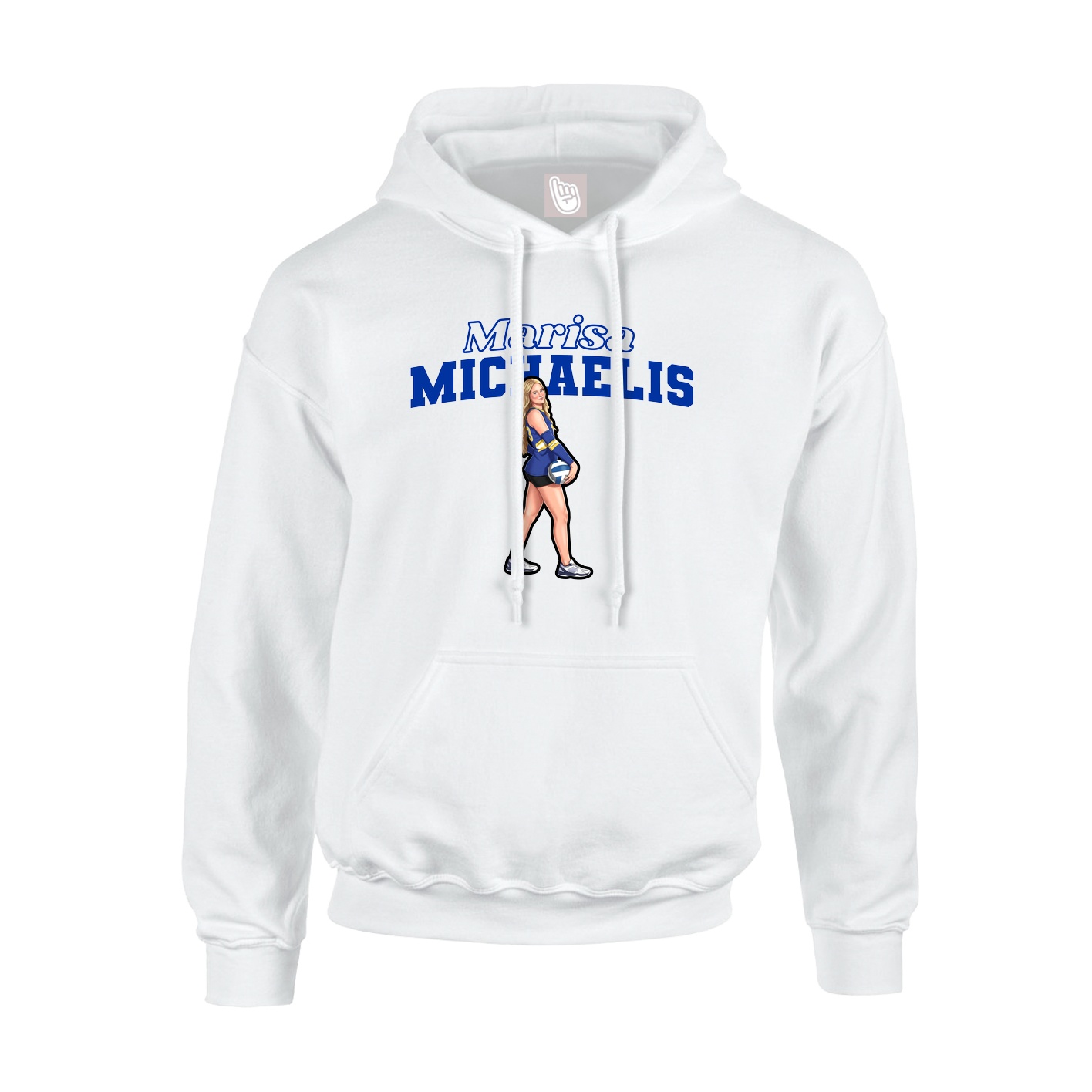 Hoodie — Name Arch in White