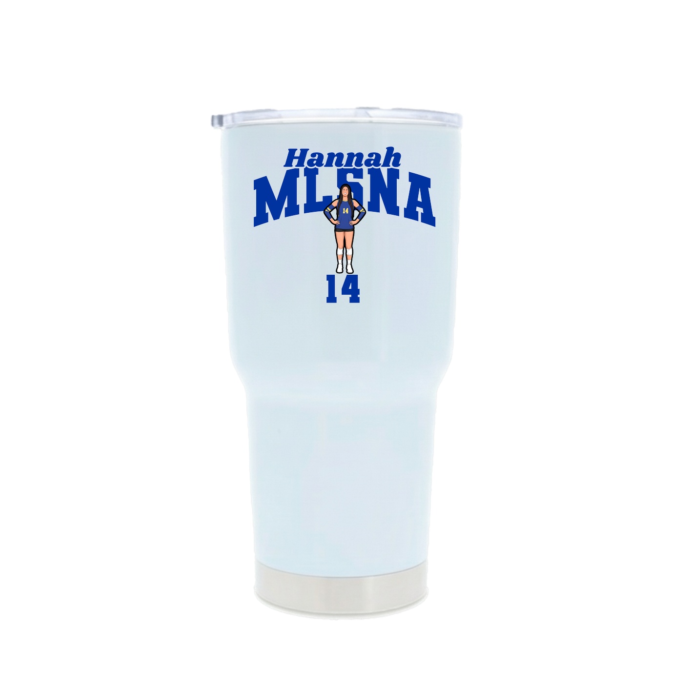30oz Stainless Steel Tumbler — Signature Arch in White