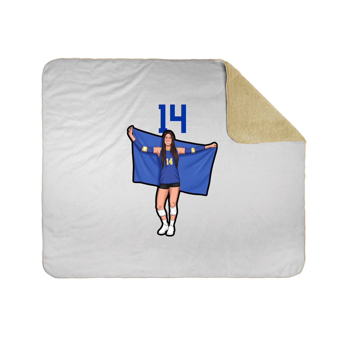 Throw Blanket — Number Top in White