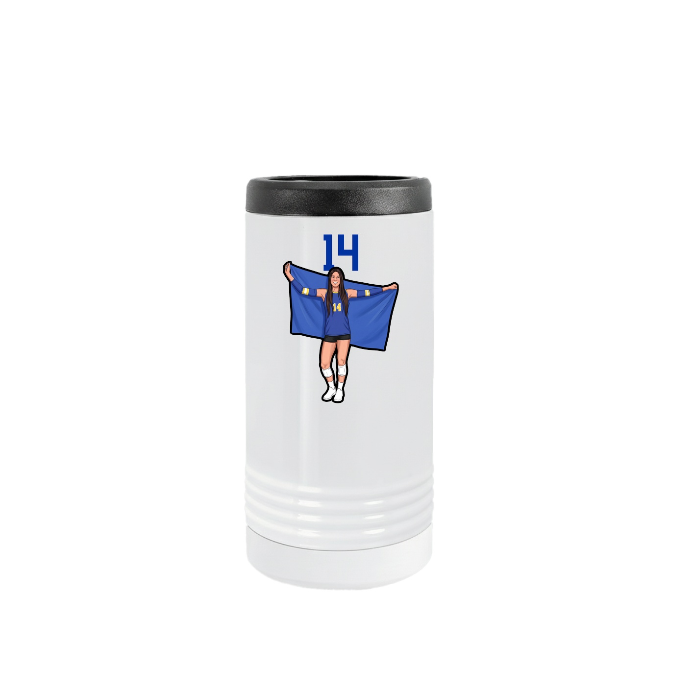 Slim Beverage Holder — Number Top in White