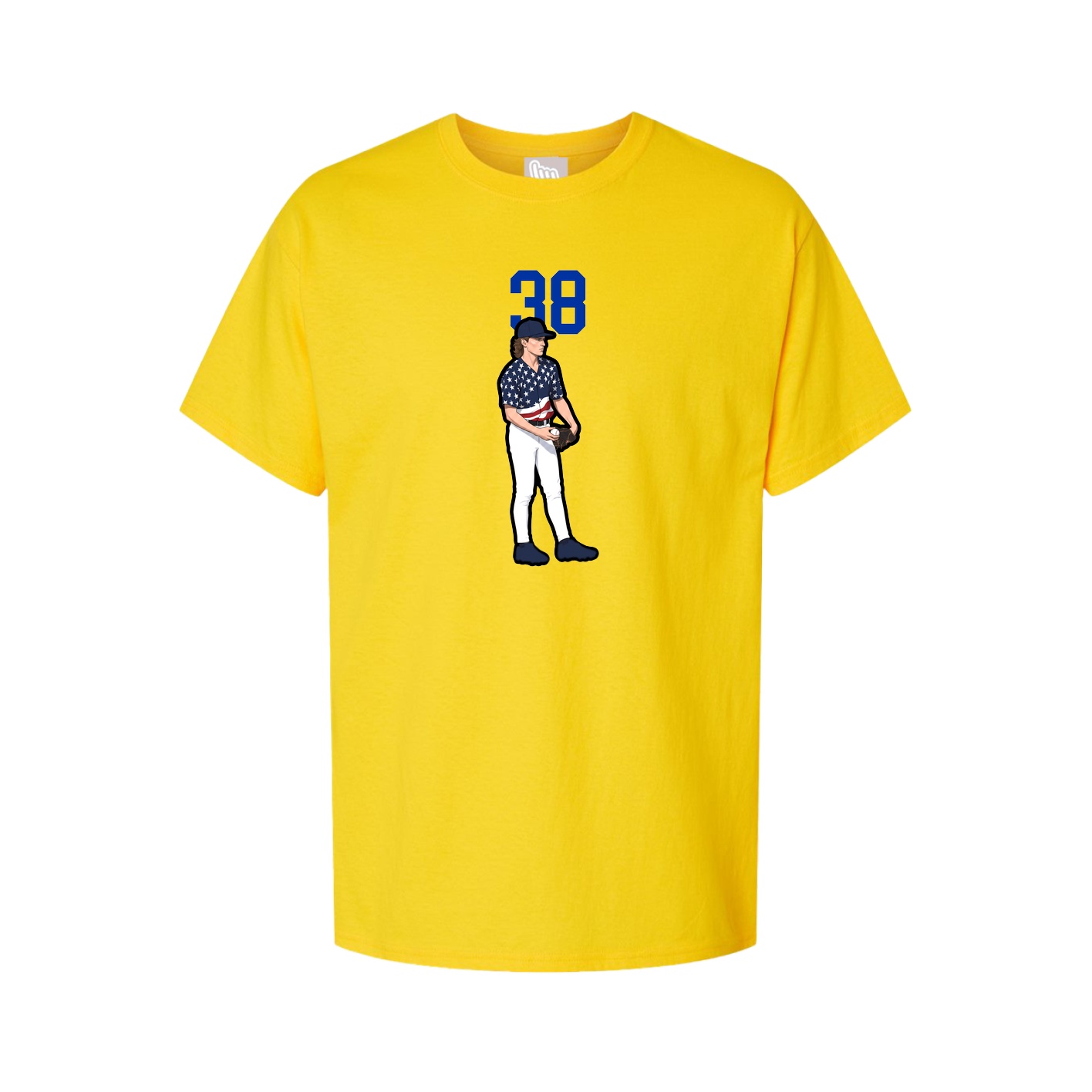 Youth Tee — Number Top in Gold