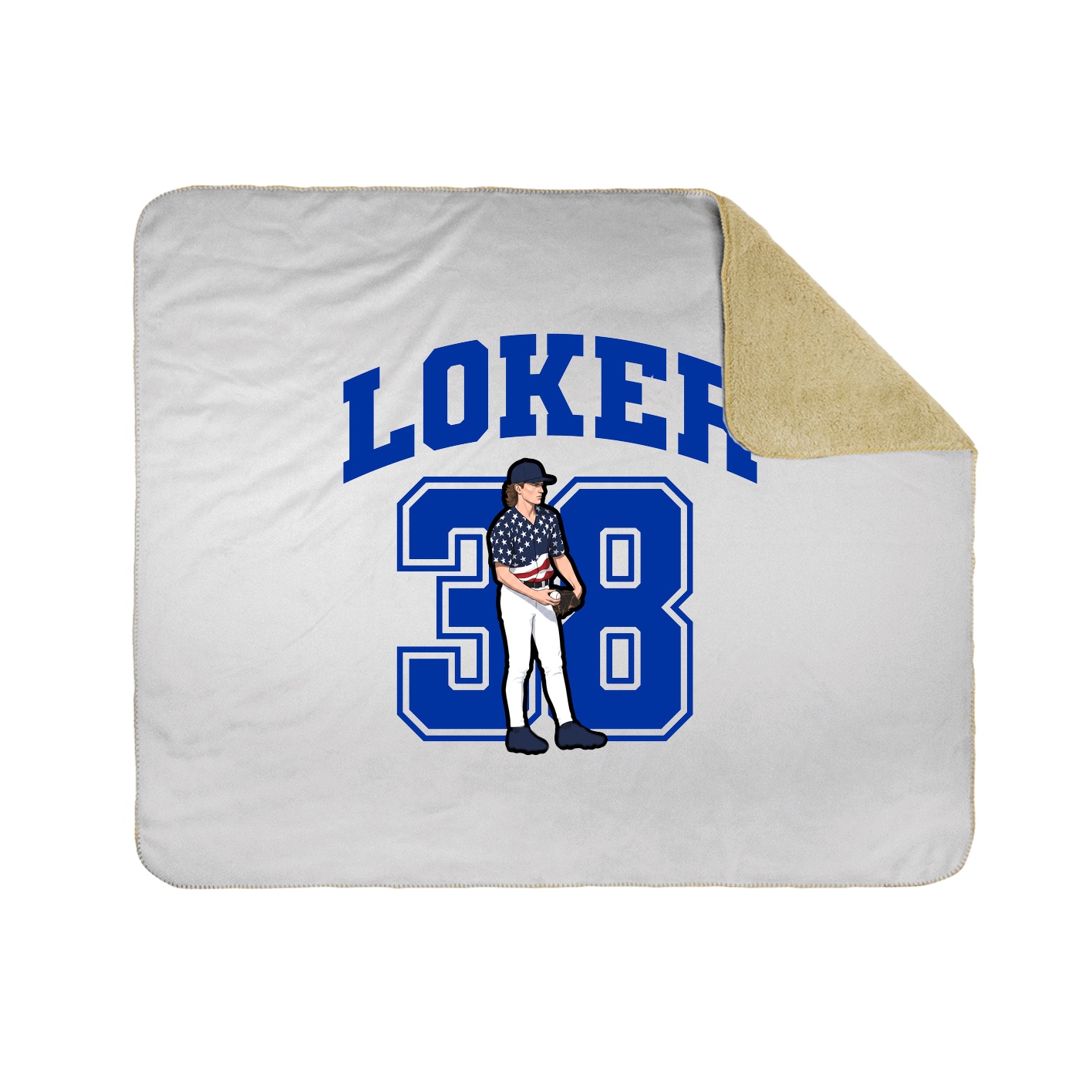 Throw Blanket — Number in White