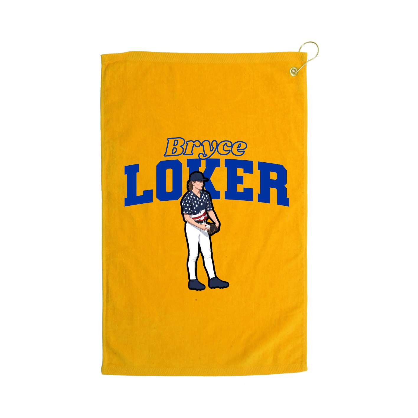Golf Towel — Name Arch in Gold