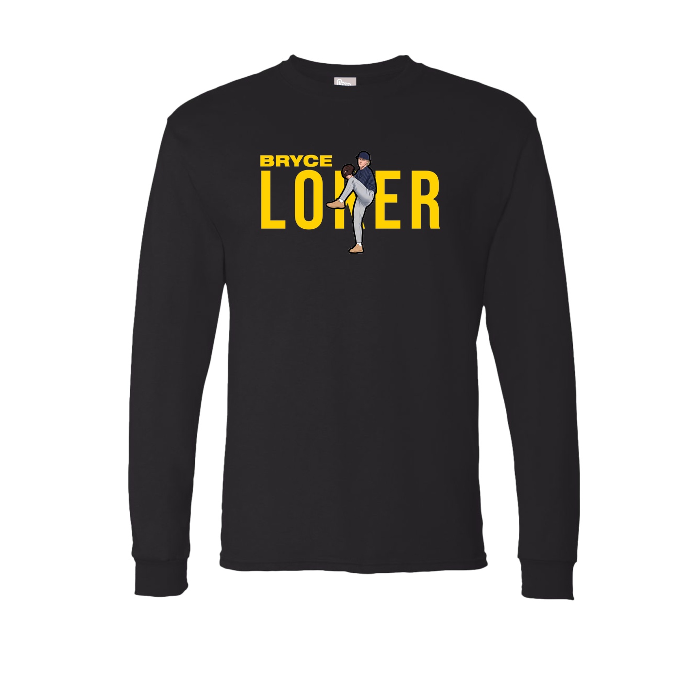 Long Sleeve Tee — Player Name in Black