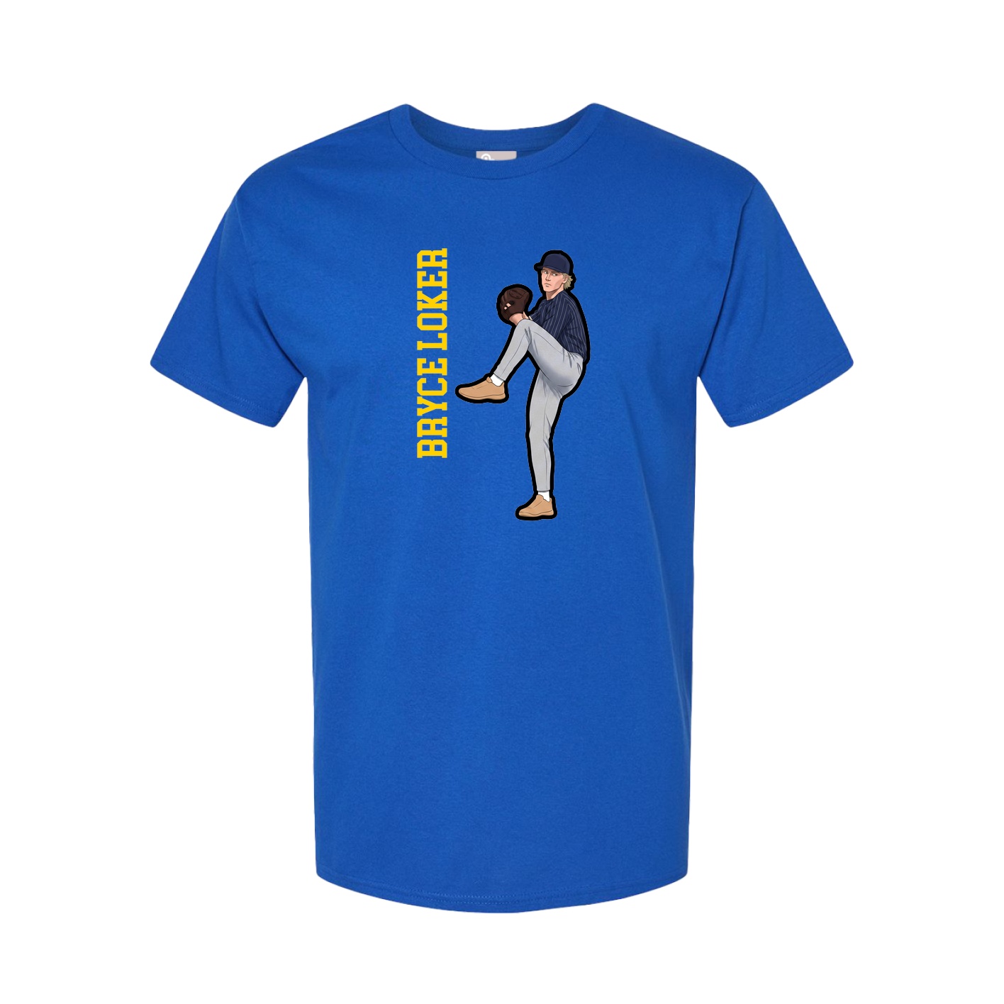 Youth Tee — Name Vertical in Royal