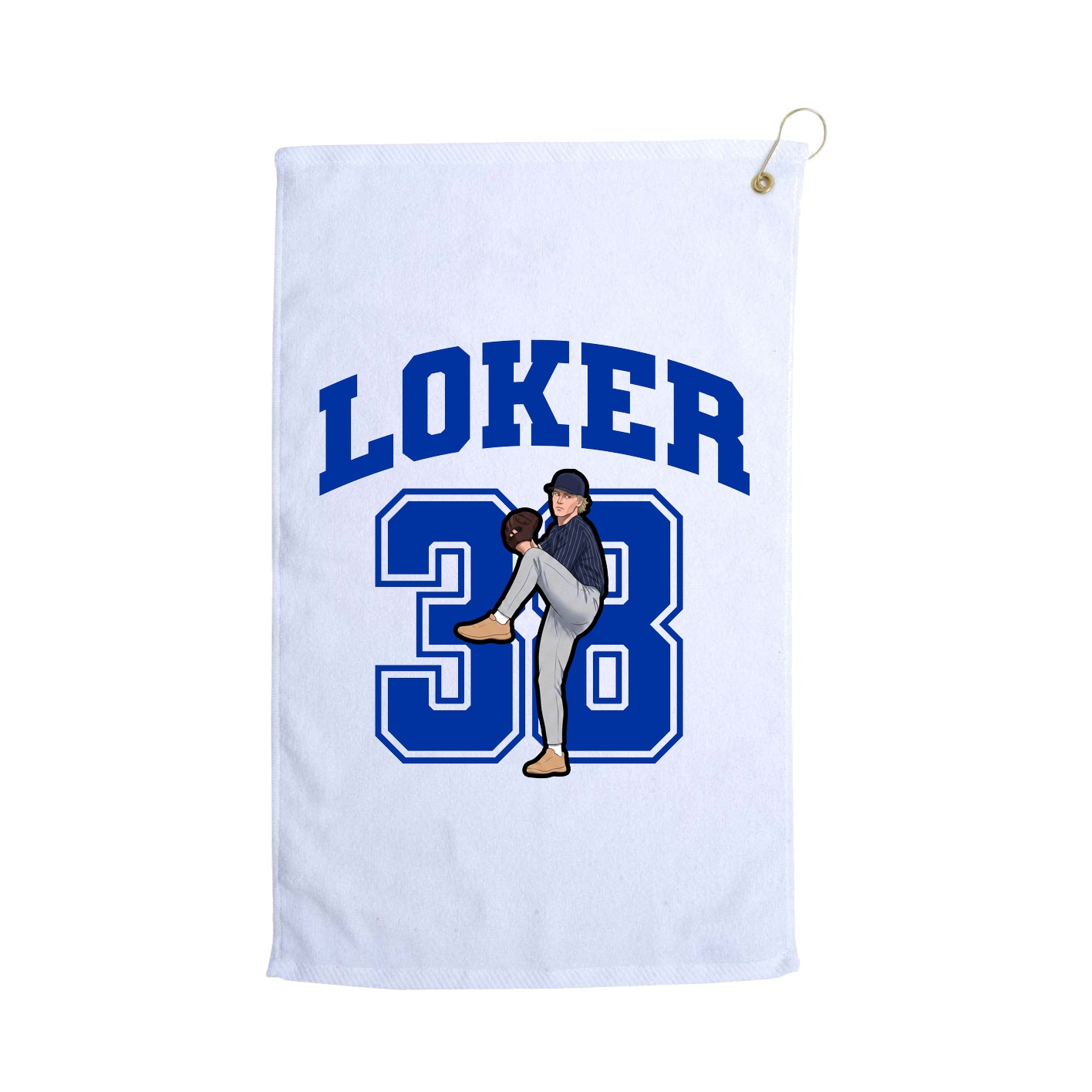 Golf Towel — Number in White