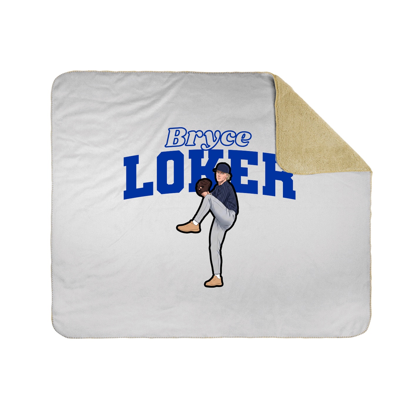 Throw Blanket — Name Arch in White