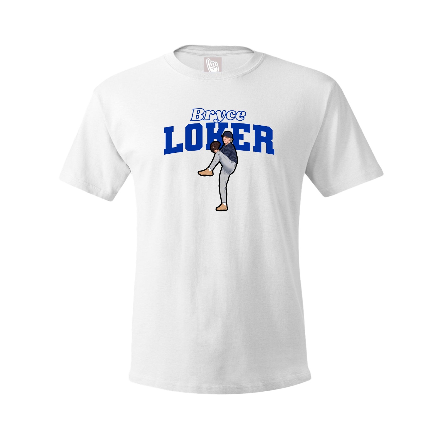 Youth Tee — Name Arch in White