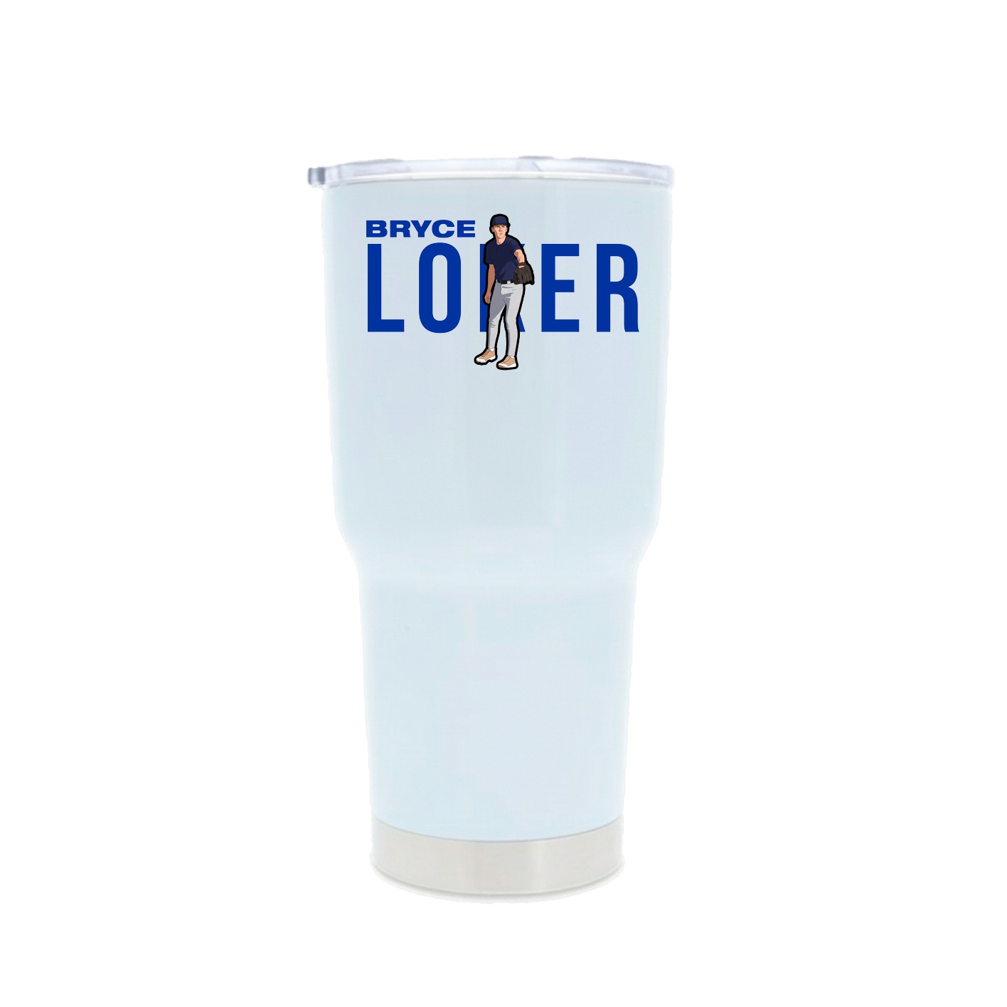 30oz Stainless Steel Tumbler — Player Name in White