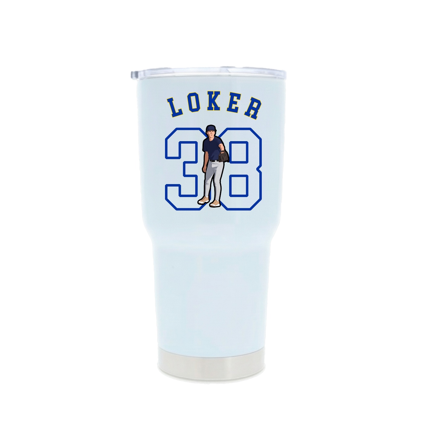 30oz Stainless Steel Tumbler — Shirsey Arch in White