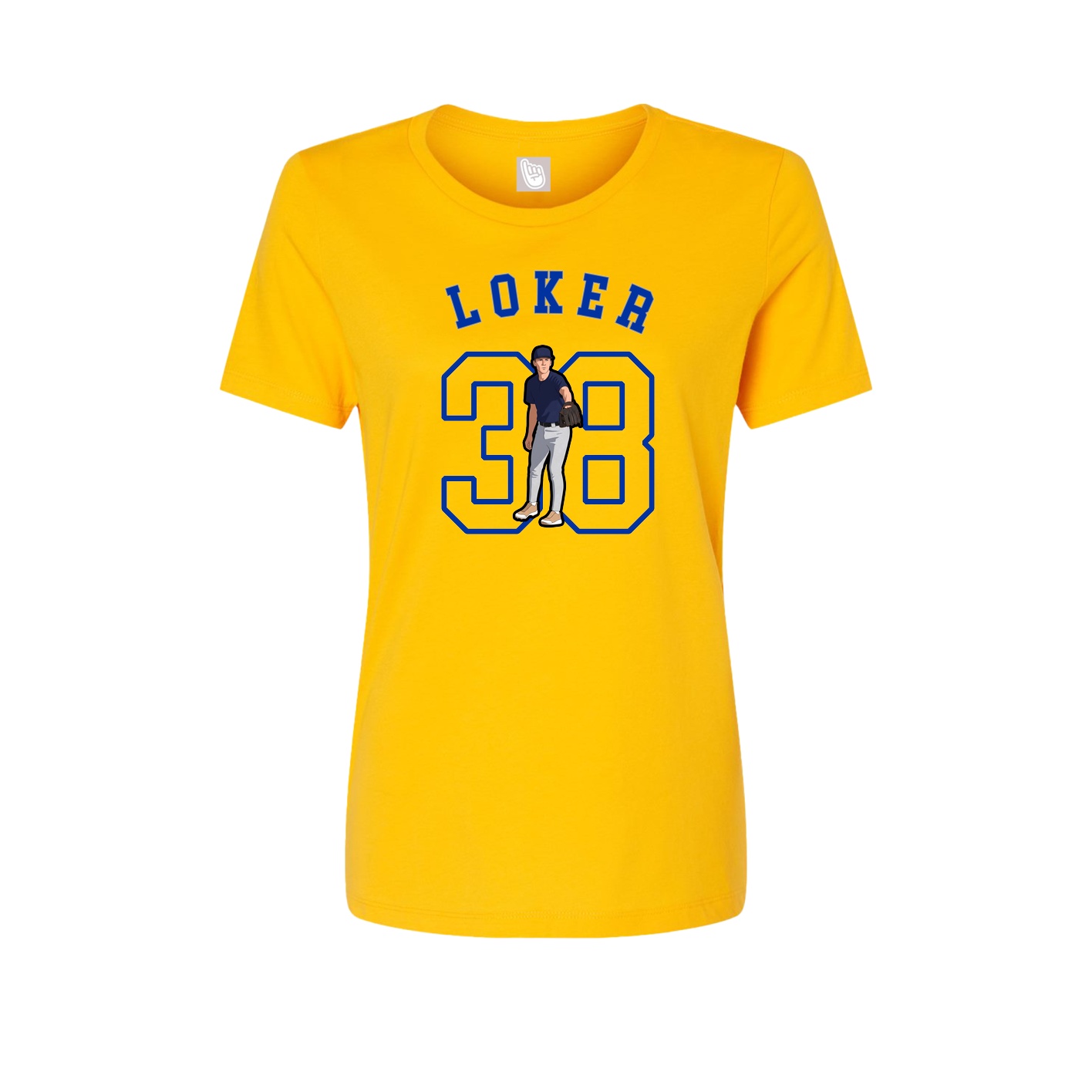Fitted Women's Tee — Shirsey Arch in Gold