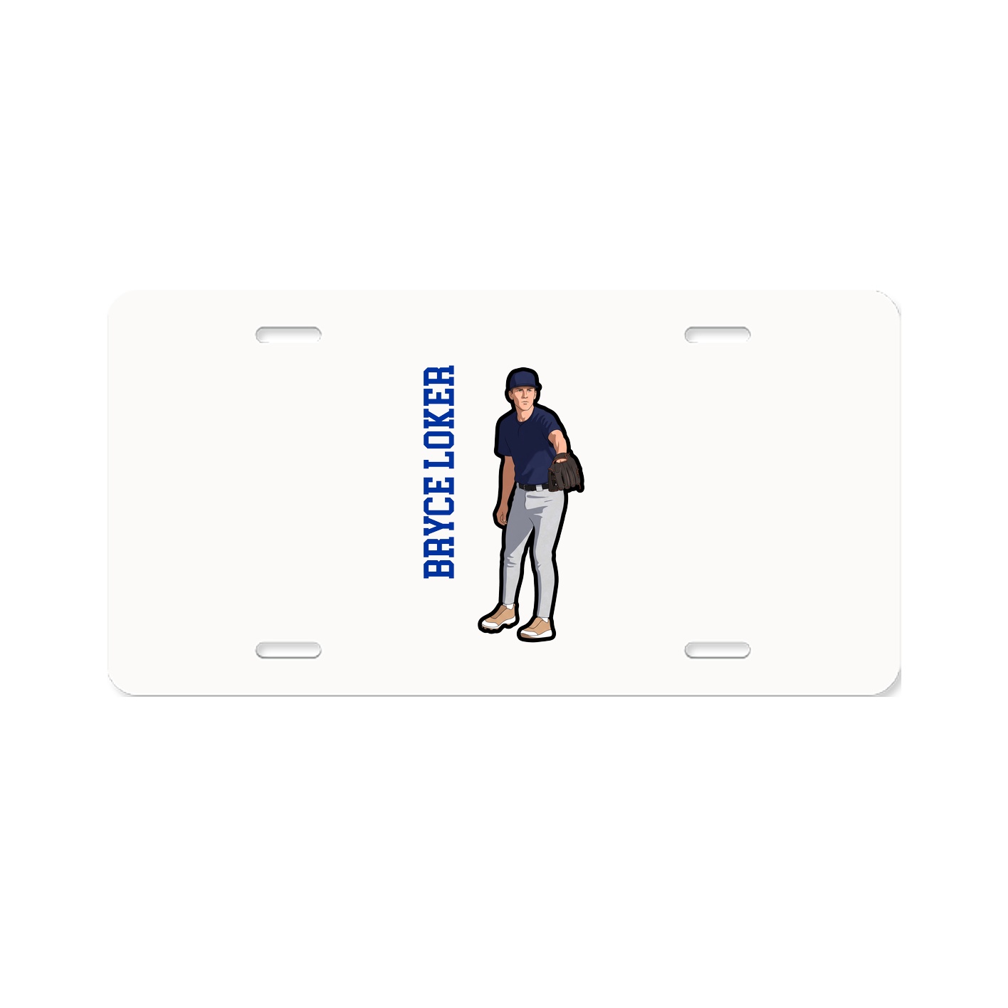 License Plate — Name Vertical in Classic