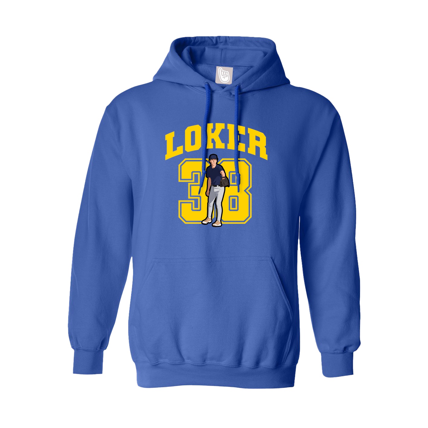 Youth Hoodie — Number in Royal