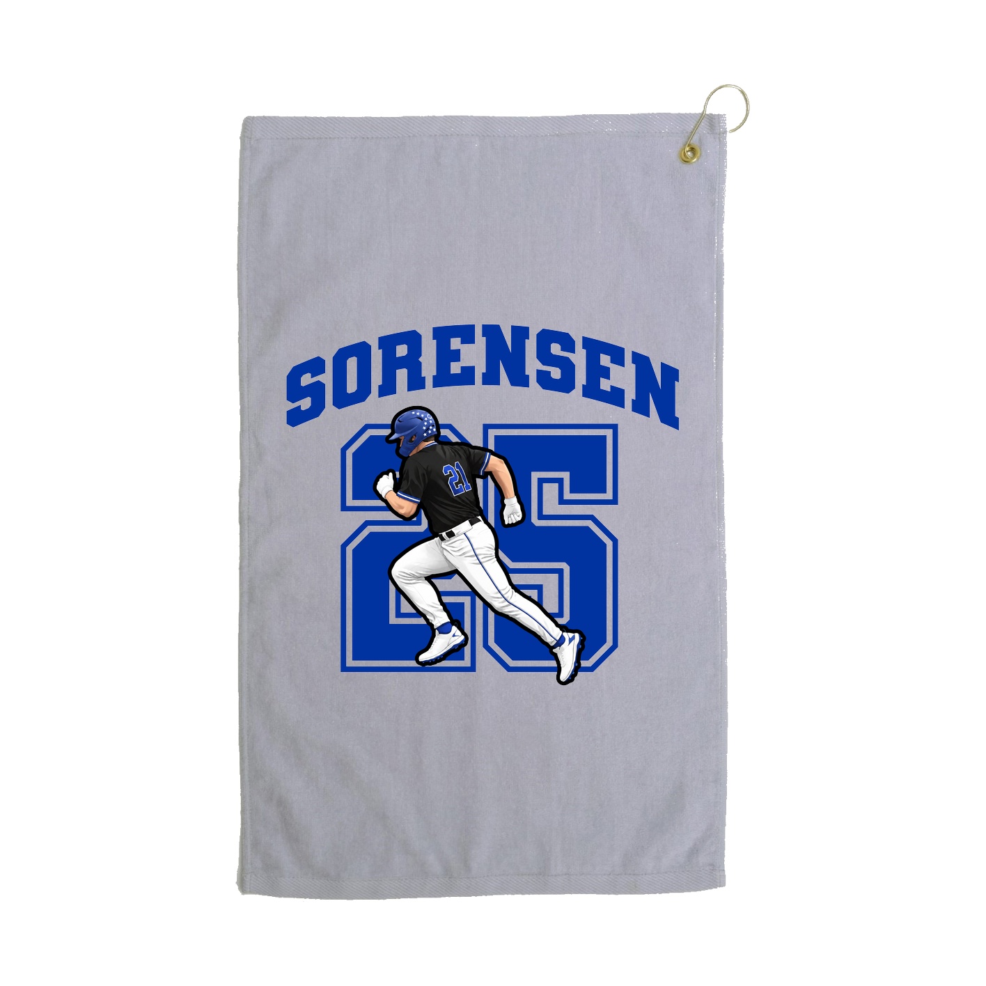 Golf Towel — Number in Grey
