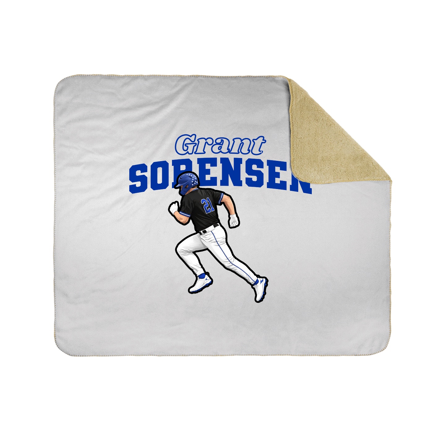 Throw Blanket — Name Arch in White