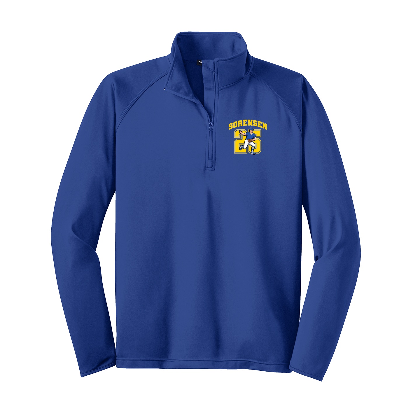 Q-Zip Pullover — Number in Royal