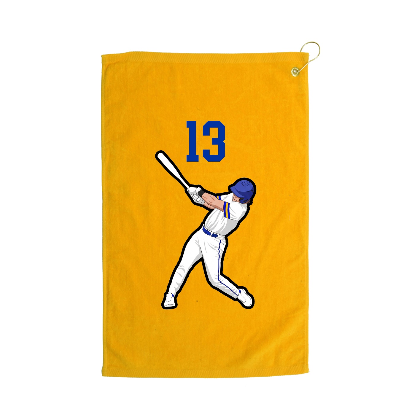 Golf Towel — Number Top in Gold