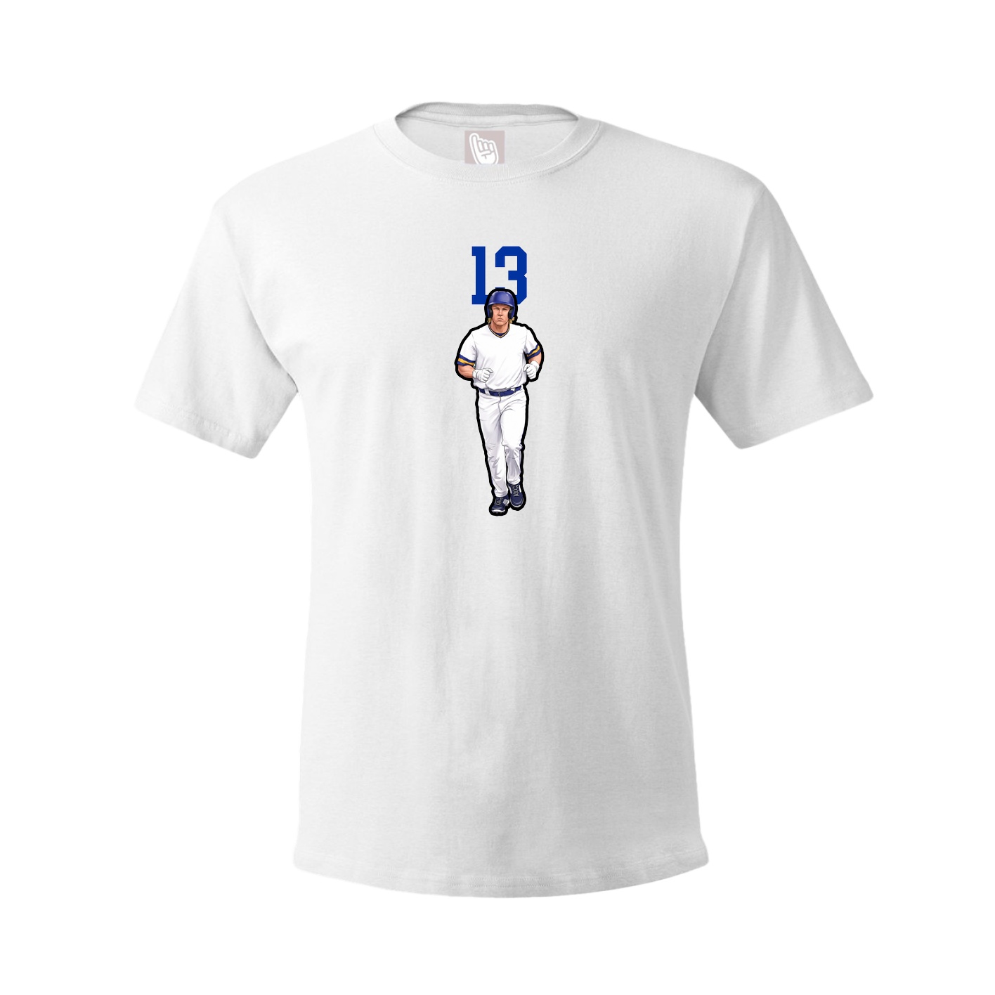 Youth Tee — Number Top in White
