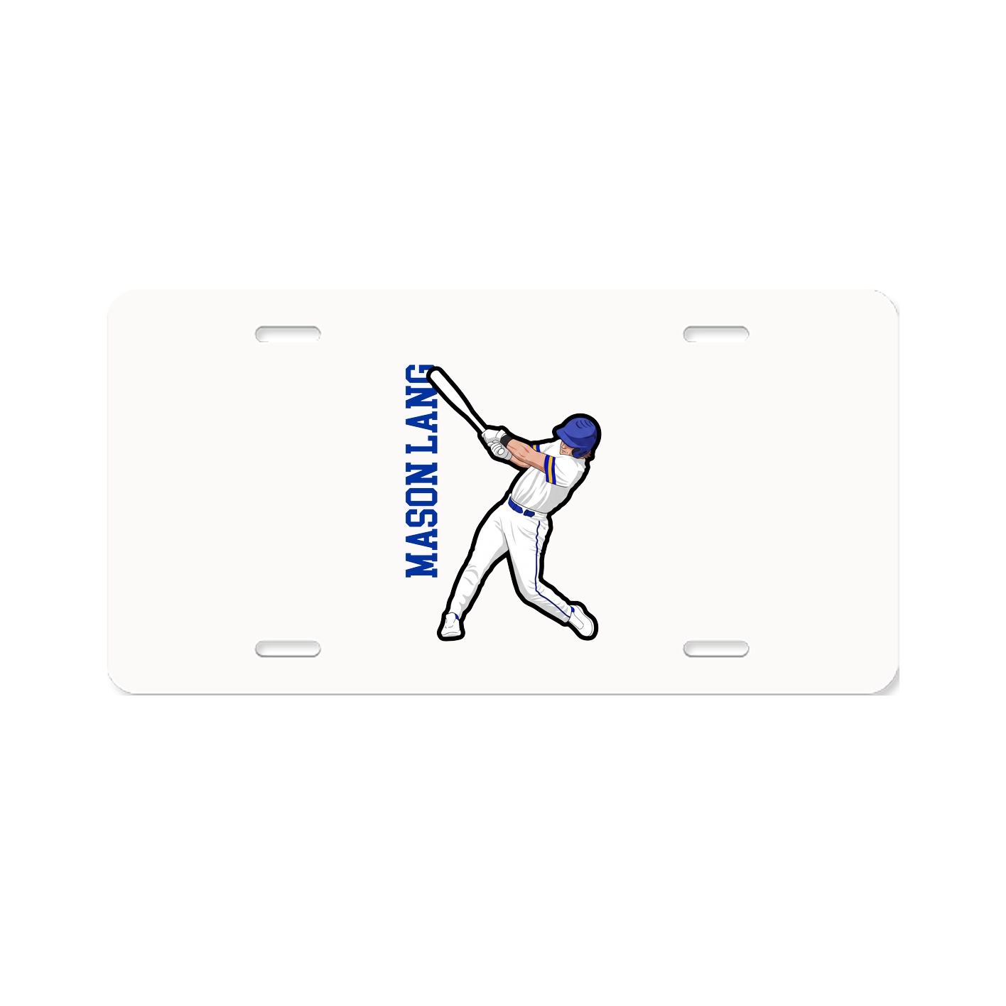 License Plate — Name Vertical in Classic