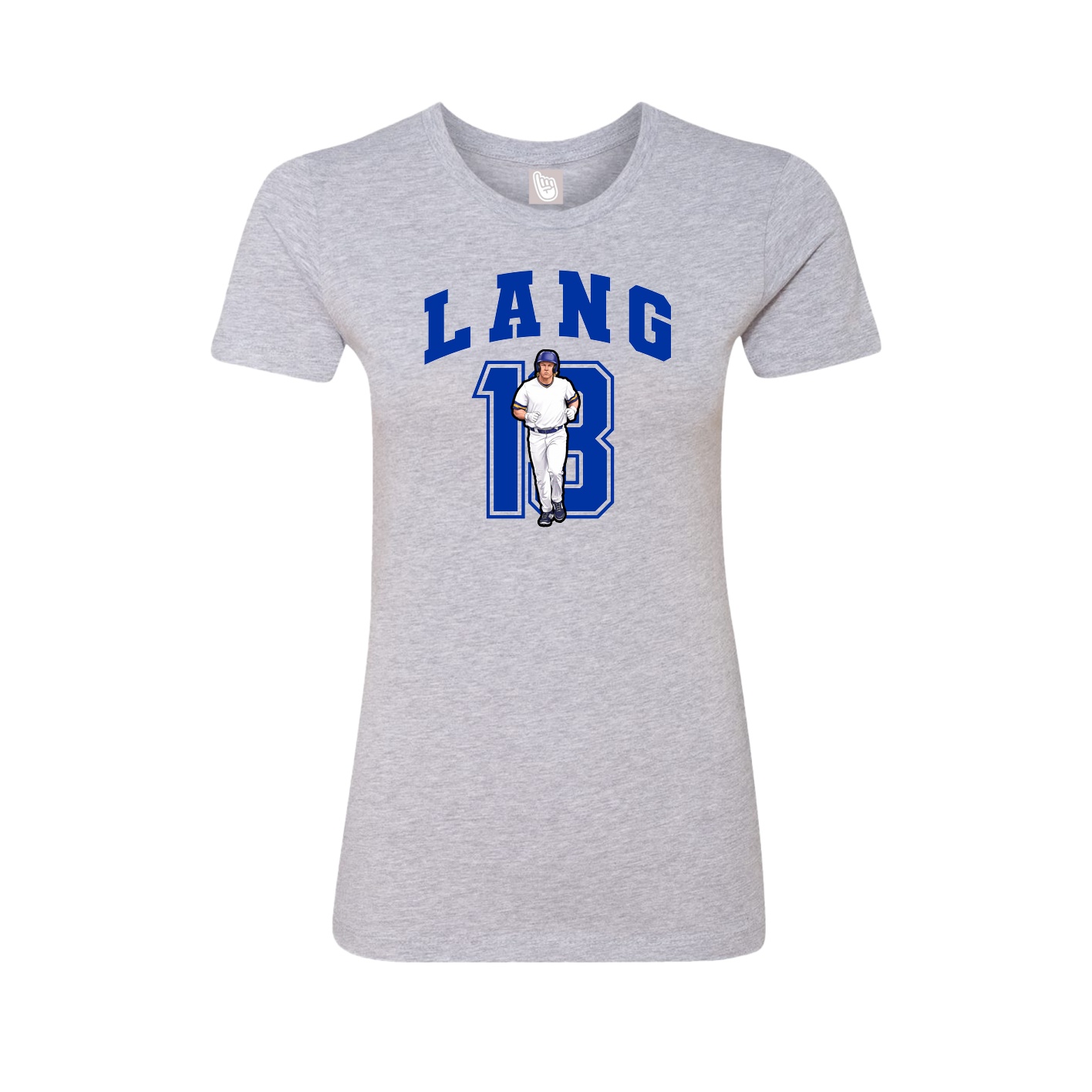 Fitted Women's Tee — Number in Grey