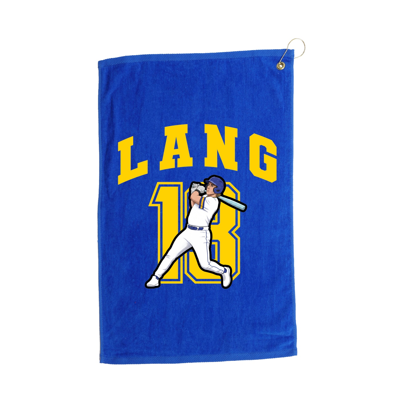 Golf Towel — Number in Royal