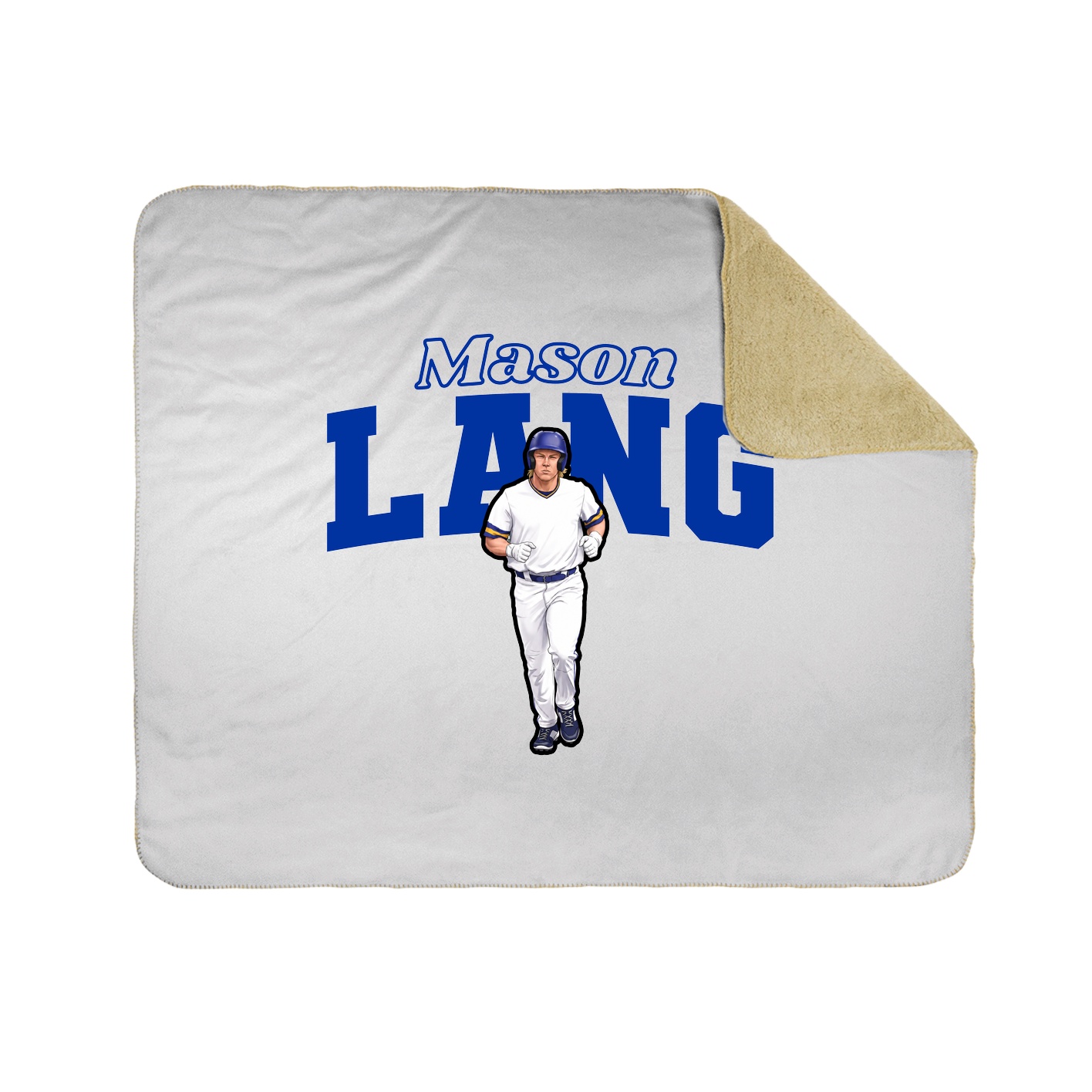 Throw Blanket — Name Arch in White