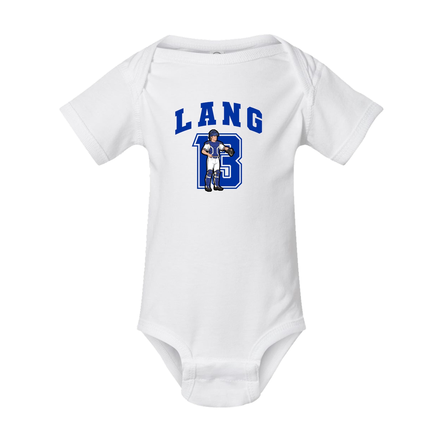 Baby Onesie — Number in White