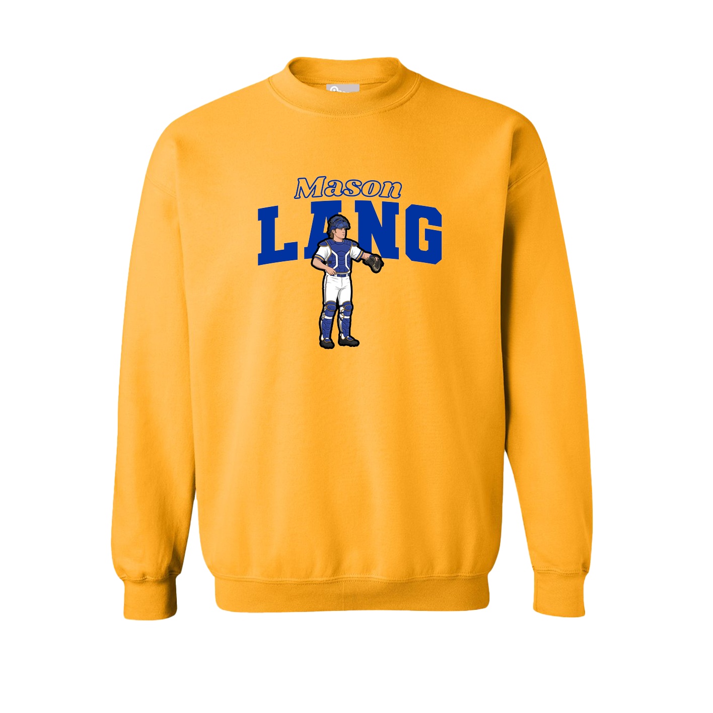 Fleece Crew — Name Arch in Gold