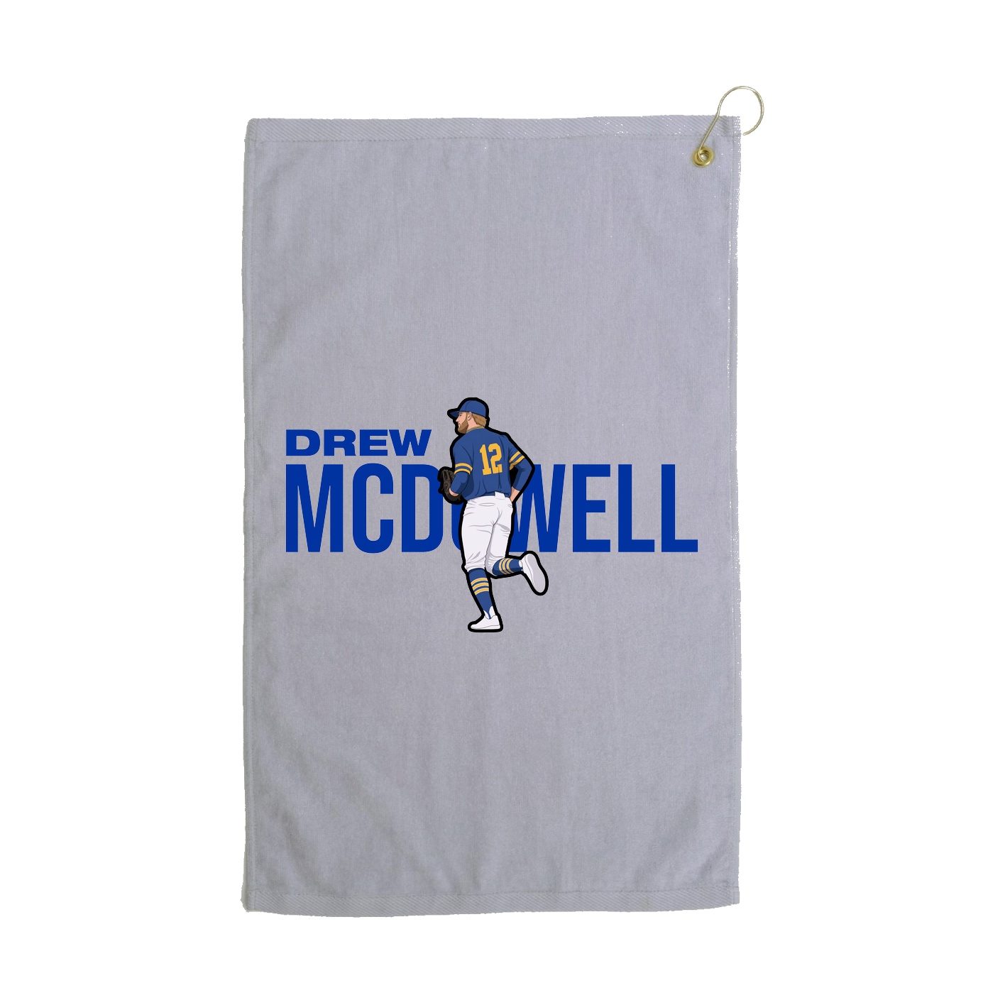 Golf Towel — Player Name in Grey